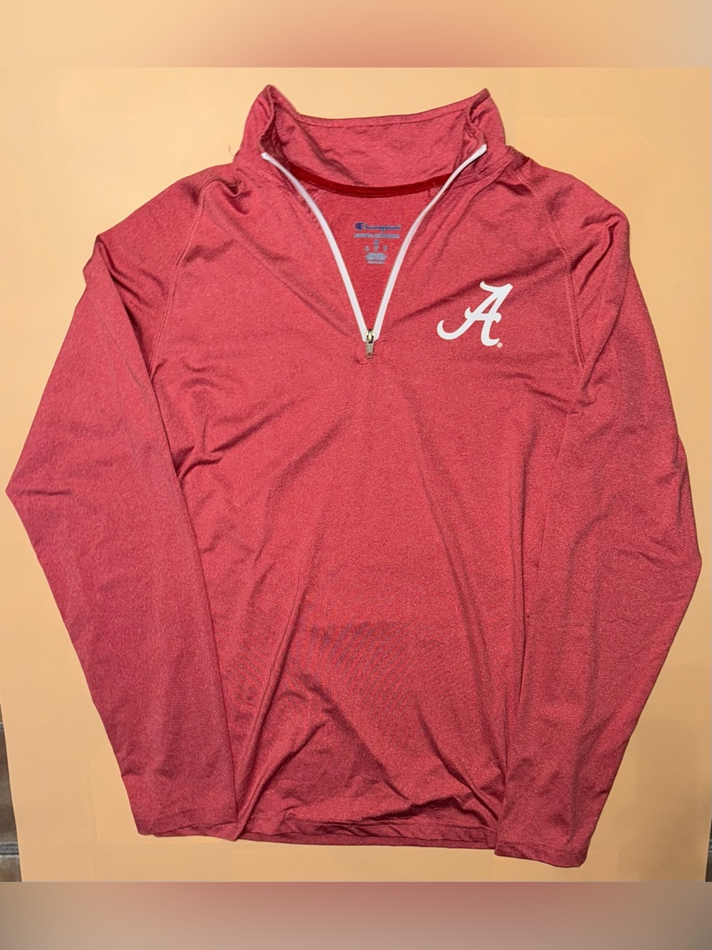 Champion Alabama Crimson Tide Quarter Zip Pullover Red Script A Men’s Medium
